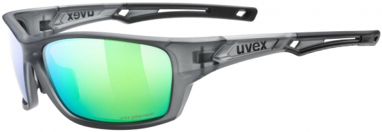 Uvex sunglasses Sportstyle 232P smoke mat, mirror green 