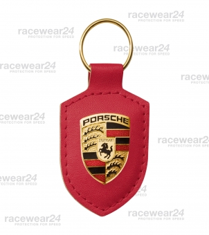 Porsche Crest key ring red 