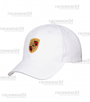 White baseball cap with Porsche Crest 